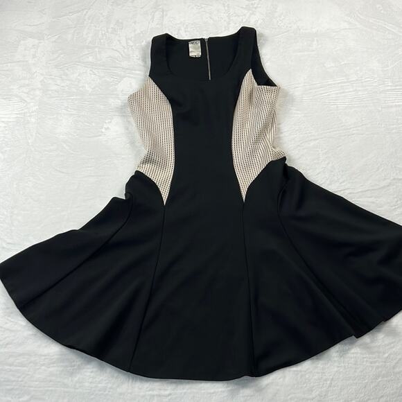 Ali Ra mesh accent fit and flare little black dress, size 6 - Picture 3 of 9